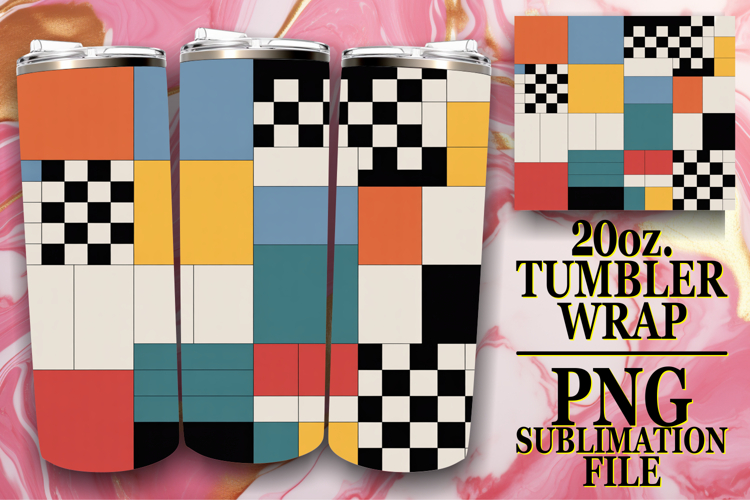 Sweet Sublimation 20oz tumbler wrap, Funky Pattern