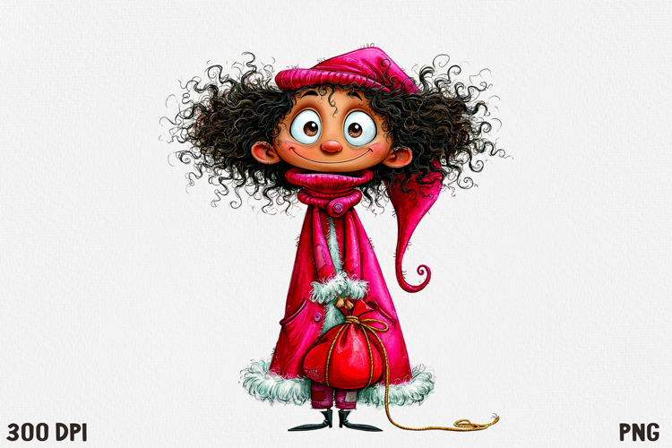 Whimsical Christmas Character Clipart PNG, Cute Holiday