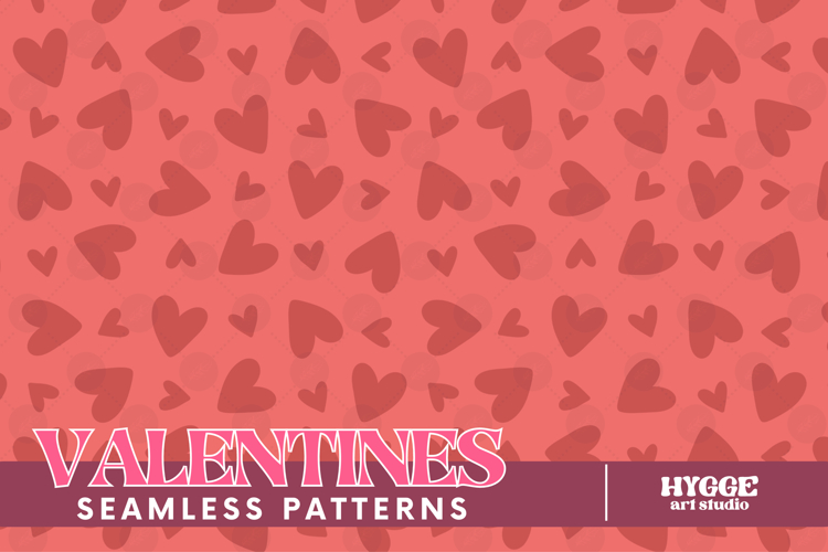 St Valentines Day Hearts Cupid Love Seamless Pattern PNG