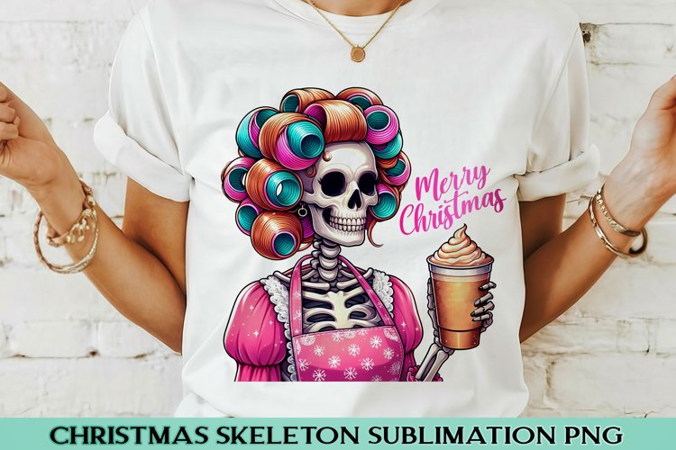 Christmas Skeleton saying Sublimation PNG.
