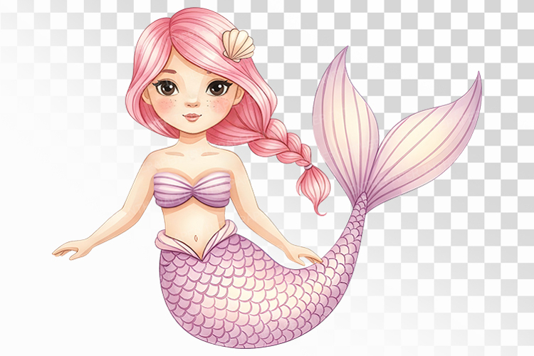 Cute Mermaid Clipart Image 11