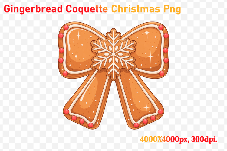 Gingerbread Coquette Christmas PNG Sublimation