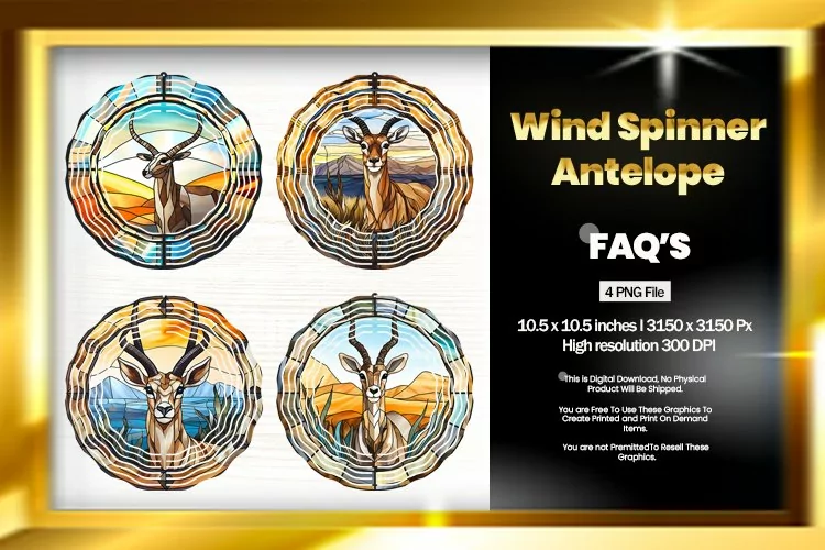 Antelope Wind Spinner Sublimation - 04 Variations