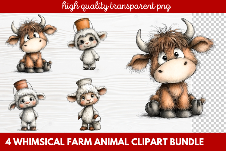 Farmhouse Animals Clipart Image 3