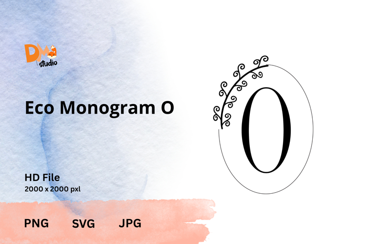 Eco Monogram Minimal Nature- Inspired Letter Set PNG SVG JPG