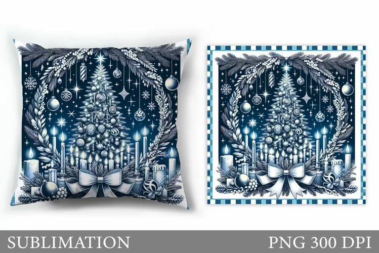 Christmas Tree Pillow Design. Christmas Tree Sublimation