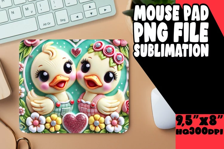 Joyful Desk Pad Sublimation Style, Sweet Animals