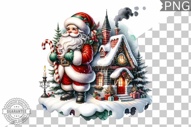 Christmas Santa Sublimation - Clipart PNG Design example image 1