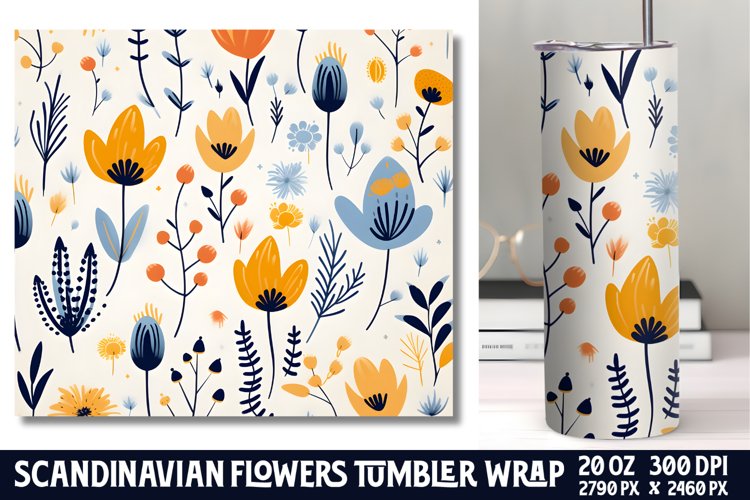 Scandinavian Flowers Tumbler