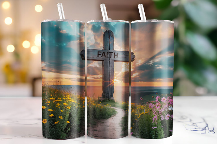 Cross Tumbler Wrap | Sublimation | Tumblers