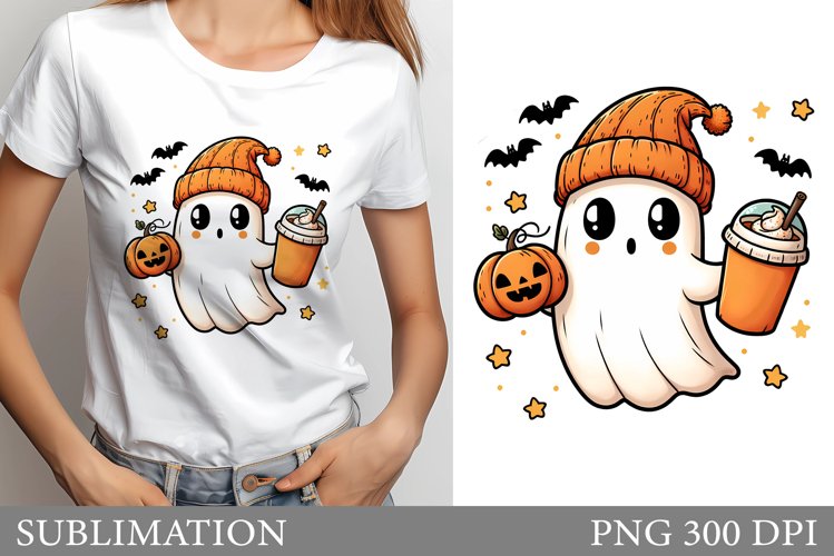 Cute Ghost Sublimation. Cute Ghost T-Shirt Design