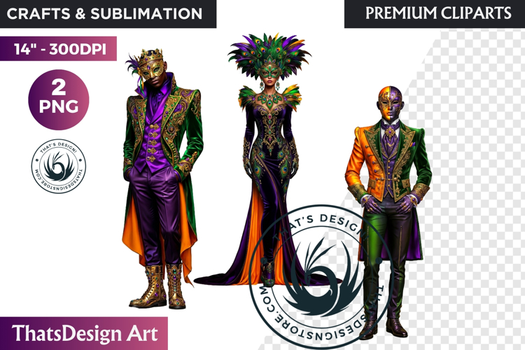 Mardi Gras Carnival Masquerade Clipart PNG scrapbooking