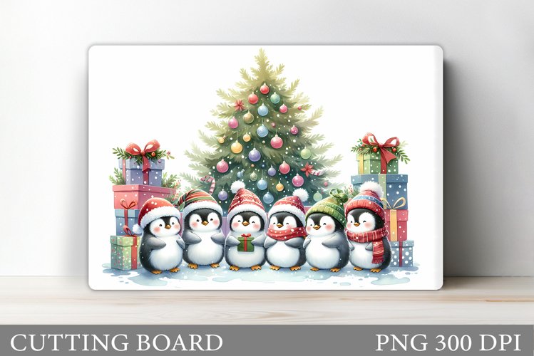 Penguin Cutting Board. Christmas Cutting Board Sublimation example image 1