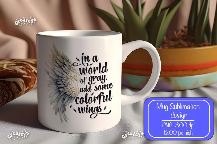 Motivational mug quote Inspirational mug wrap sublimation example image 1