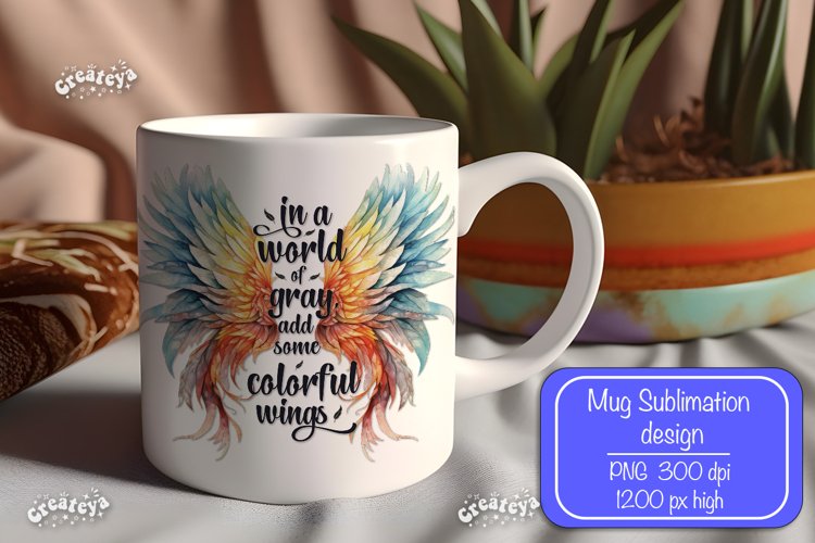 Motivational mug quote Inspirational mug wrap sublimation example image 1