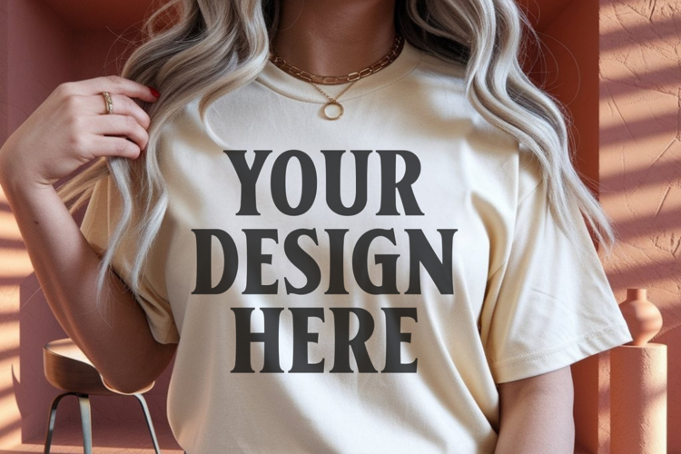 Comfort Colors 1717 Ivory T-Shirt Mockup