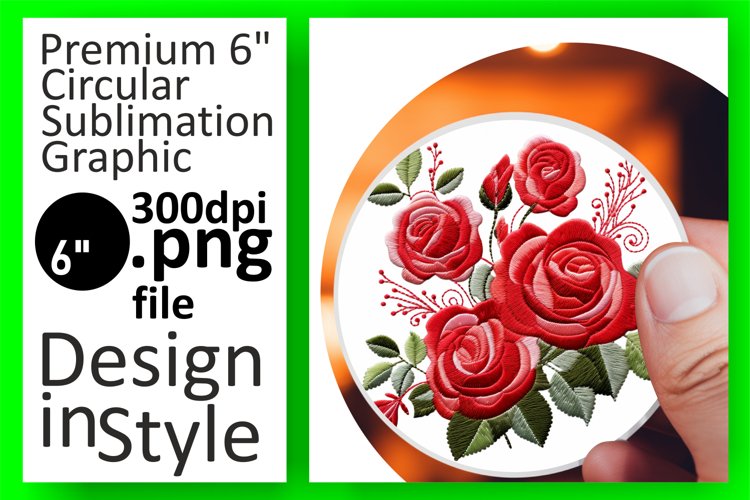 Joyful Floral Embroidery Keychain Accent example image 1