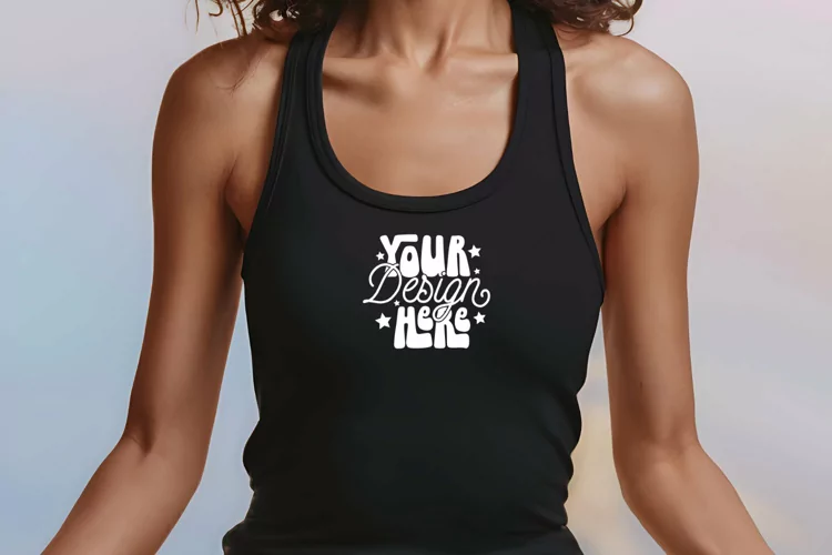 Next Level 1533 Black Mockup, Next Level Tank Top Mockup