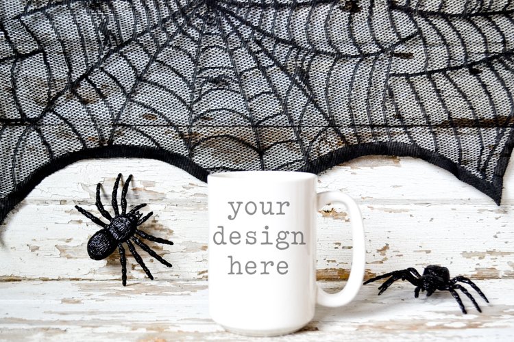 15 OZ Coffee Cup Mug Halloween Mockup | Add SVG Sublimation