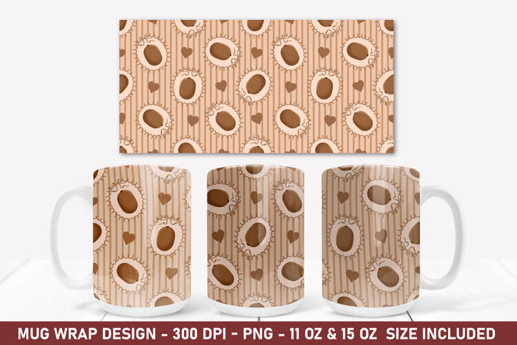 Kiwi Coquette Mug Wrap | 15 Oz Mug Wrap | Coffee Mug example image 1