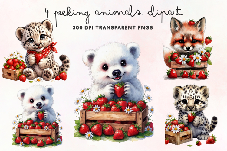 Peeking Animals Clipart PNG