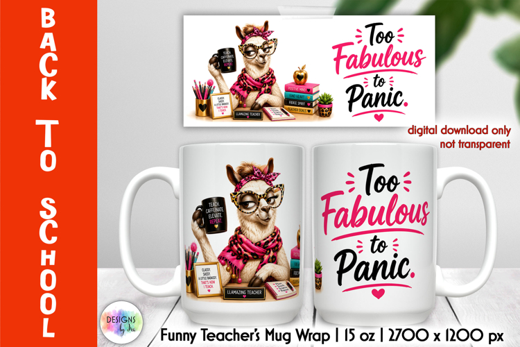 Funny Teacher Mug Wrap Sublimation, Back to School