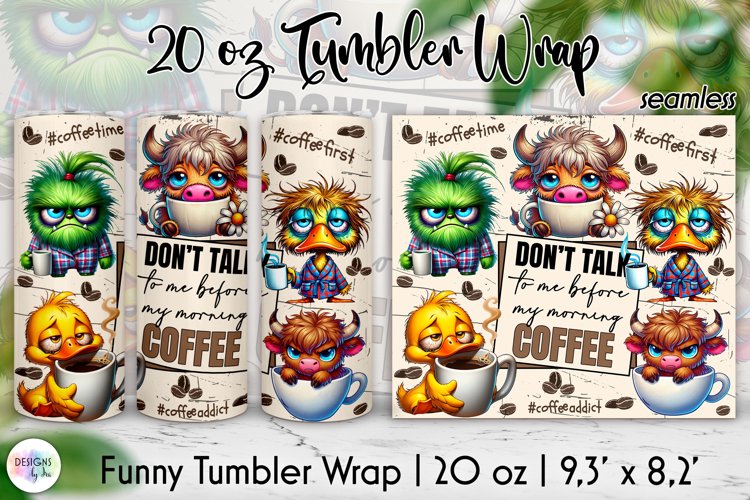 20 Oz Sublimation Tumbler Wrap Image 21