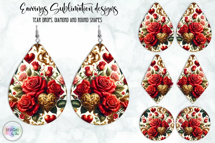 Vintage Flowers Earrings Design, Baroque Floral Earrings