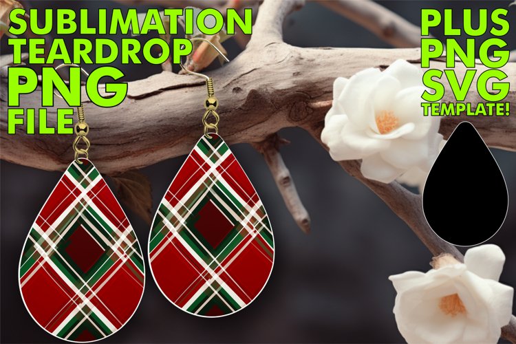 Sublimation Brilliance: Patterned Teardrop Magic