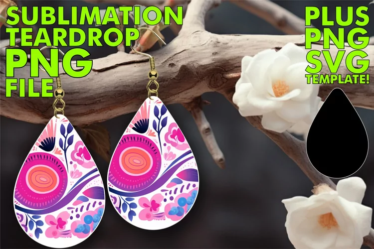 Abstract Expressions: Colorful Teardrop Sublimation