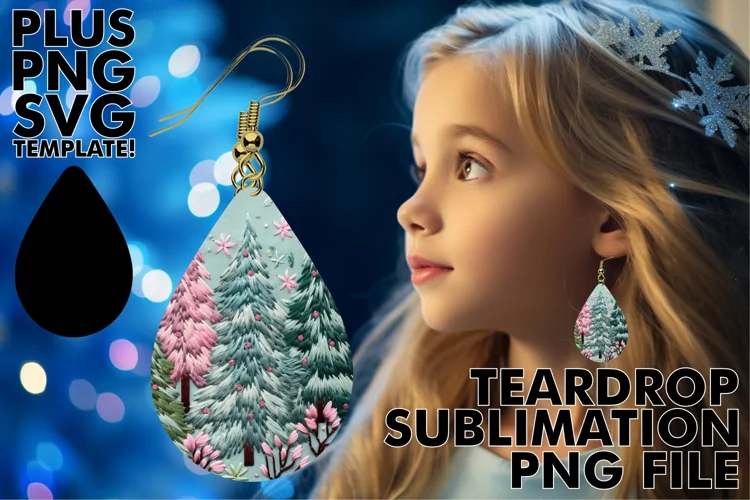 Christmas Tree Delight in Embroidered Earrings