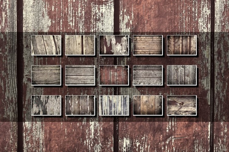 15x Vintage wooden plank backgrounds - Vol.1 example image 1