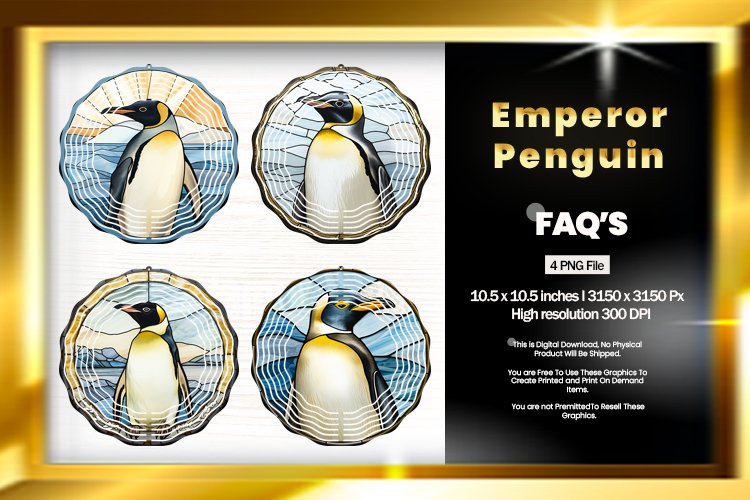 Emperor Penguin Wind Spinner Sublimation - 04 Variation example image 1
