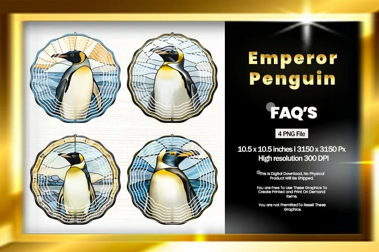 Emperor Penguin Wind Spinner Sublimation - 04 Variation