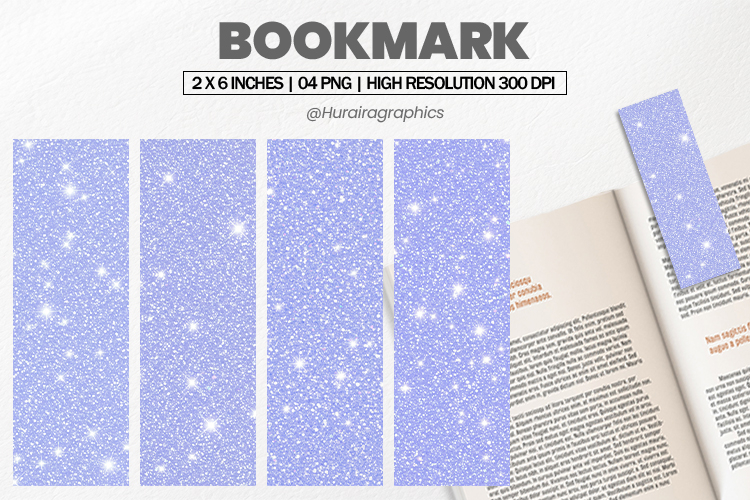 Lavender Glitter Bookmark PNG, Bookmark Sublimation