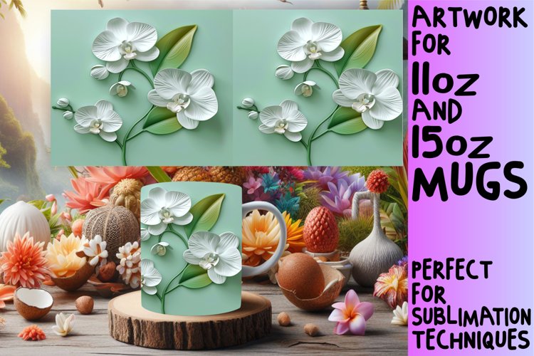 3D Petal Radiance: Mug Sublimation