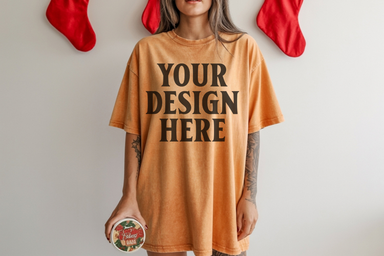 Yam Christmas Comfort Colors 1717 TShirt Mockup, CC 1717