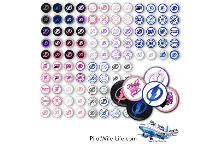 Hockey 1.63 button maker collage 1.25 in, 1 in - 6 sizes