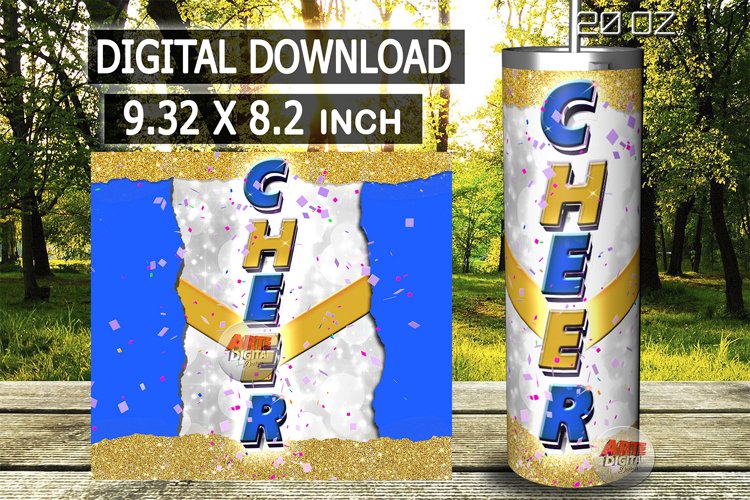 Cheer Tumbler Design Cheerleader WRAP