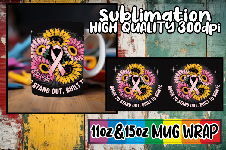 Joyful journeys 11oz 15oz sublimation wrap, Breast Cancer