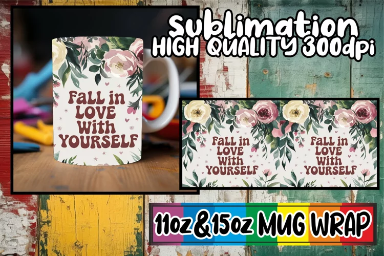 Blissful travels 11oz 15oz sublimation wrap, Flower Quote