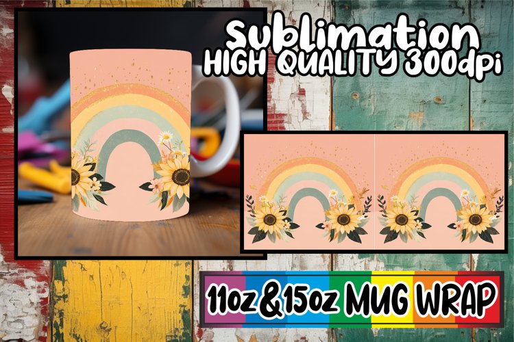 Colorful days sublimation print wrap, Flower example image 1