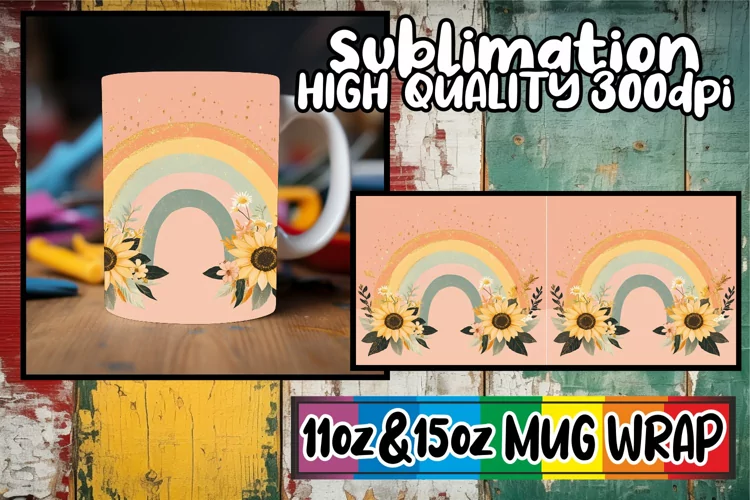 Colorful days sublimation print wrap, Flower