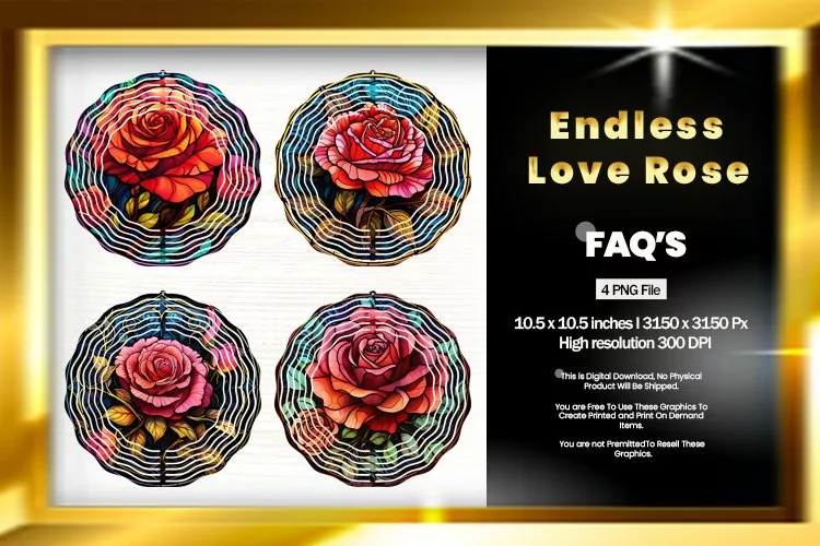 Endless Love Rose Wind Spinner Sublimation - 04 Variations
