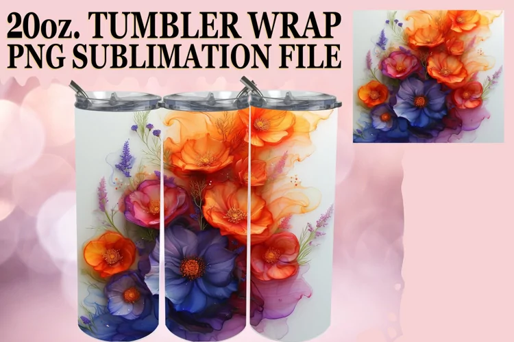Elegant Meadow of Flowers Tumbler Wrap for Spring