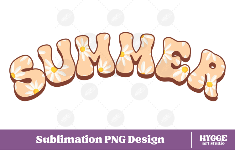 Floral Summer Png Retro Flowers Sublimation Daisy Daisies