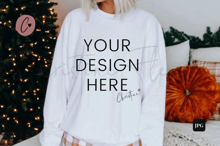 White Christmas Sweatshirt Mockup