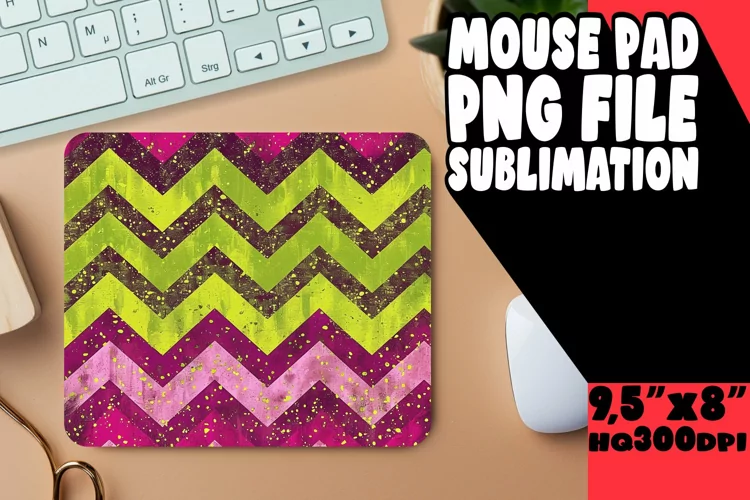 Shimmering Stripe Pattern Mouse Pad