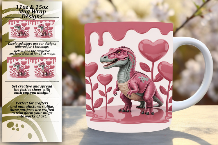 Beautiful Png For 15oz Mug Wrap , Cute Dino