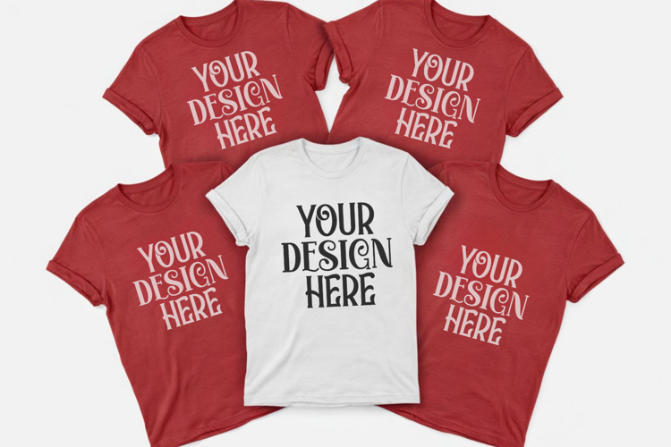 Christmas Family Matching Shirt Mockup | Cozy Boho Flat Lay